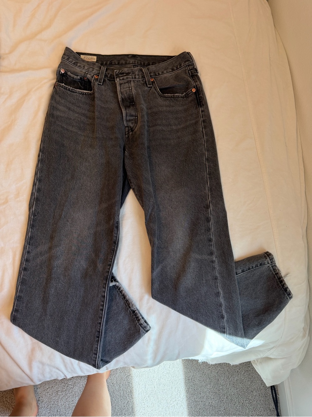 Levi's Charcoal Straight Leg Jeans